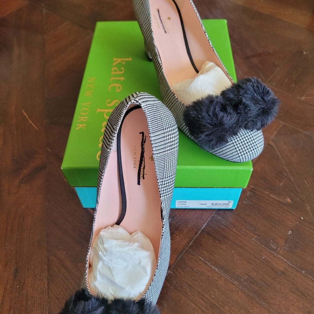 Kate Spade Carine Pump Classic Houndstooth Women's Shoe Size 10